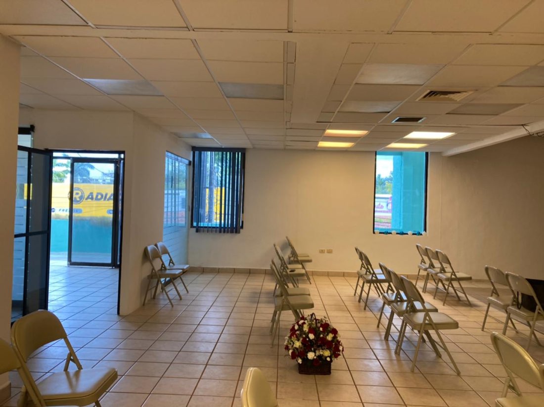 El espacio rentado actual, que quedó pequeño para la comunidad
